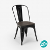 stock 20 pezzi sedie industrial acciaio legno per cucina e bar steel wood 
