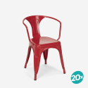 stock 20 sedie industrial con braccioli acciaio per cucina e bar steel arm 