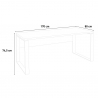 Scrivania bianca 170x80cm per ufficio e studio Ghost-Desk Sconti