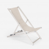 4 Sedie sdraio mare spiaggia in alluminio pieghevole regolabile Riccione Gold 