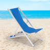 4er Set Strandliegen Liegestühle Sonnenliegen aus Aluminium Riccione Gold Verkauf