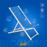 4er Set Strandliegen Liegestühle Sonnenliegen aus Aluminium Riccione Gold Sales