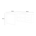 Eckschreibtisch 160x140cm mit Halbinsel 3 Schubladen für Büro und Arbeitszimmer Raffaello Katalog