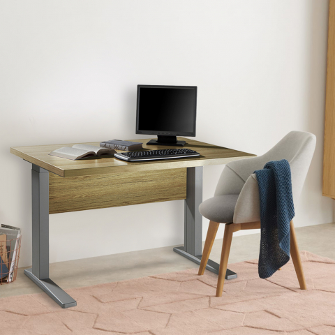 Rechteckiger 120x80cm höhenverstellbarer Design-Schreibtisch für das Büro Omega