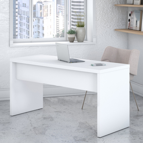 Modern Schreibtisch Hochglanz Weiß Modern Design für Büro Arbeitszimmer 138x69cm Colibri