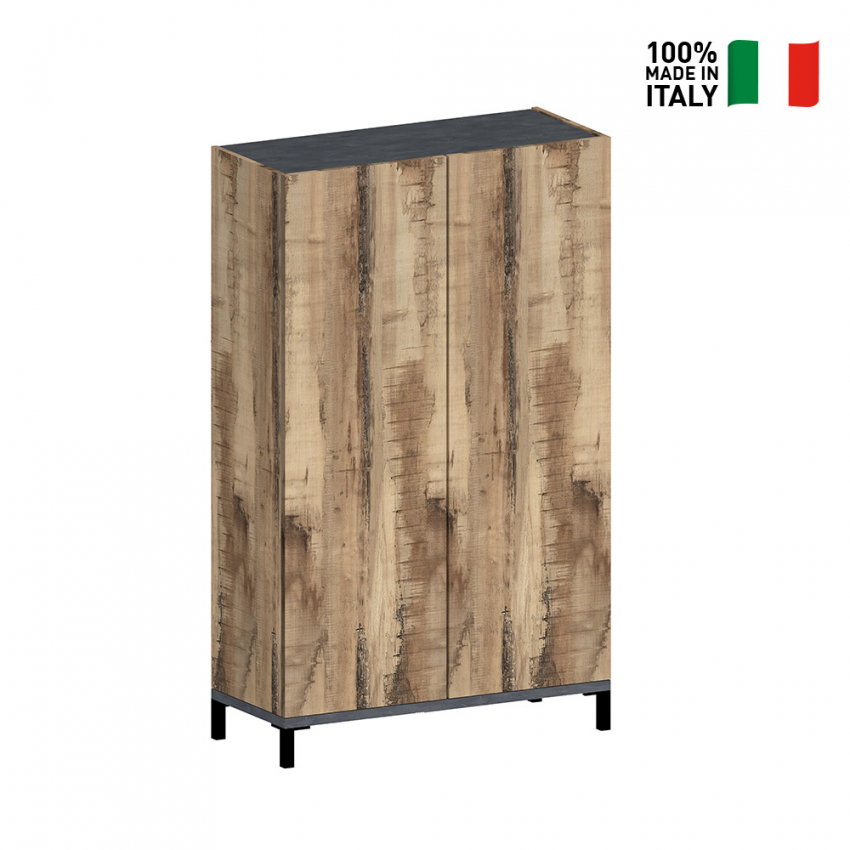 Hive Wood Scarpiera ingresso armadio legno alta 36 paia di scarpe 2 ante