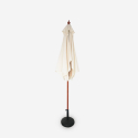 Parasol droit de jardin en bois anti UV 200x150cm Ormond Modèle