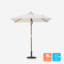 Sonnenschirm für Terrasse Garten zentrale Stange UV-Schutz 200x150cm Ormond Sales
