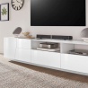  TV-Bank Wand Schrank 200x43cm modern Wohnzimmer Glänzend weiß Hatt Katalog