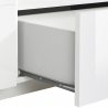  TV-Bank Wand Schrank 200x43cm modern Wohnzimmer Glänzend weiß Hatt Lagerbestand