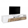 TV-Bank 200x43cm Wand Wohnzimmer weiß modern Holz Hatt Wood Rabatte