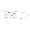 Mobile porta TV moderno 260x43cm parete soggiorno bianco lucido More Misure