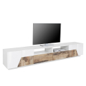 TV-Bank 260x43cm Wand Wohnzimmer modern weiß More Wood Rabatte