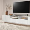 Moderne TV-Bank 260x43cm Wohnzimmer Wand Schrank weiß glänzend More Modell
