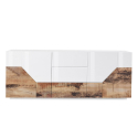 Sideboard Wohnzimmer 220x40 cm 4 Türen 3 Schubladen Küche Mavis Wood Angebot