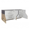 Modernes Sideboard 200x43cm Wohnzimmerschrank 4 Fächer Küche Hariett Bericht Rabatte