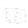 Sideboard Design Wohnzimmer 140x43cm 2 Türen 3 Schubladen Mira Report Modell