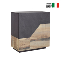 Moderne Anrichte 80x43cm Wohnzimmer Küche 2 Fächer Adara Report Verkauf