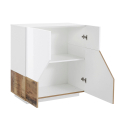 Sideboard Anrichte 80x43cm 2 Fächer Wohnzimmer Küche modernes Zimmer Adara Holz Rabatte
