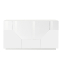 Sideboard 160x43cm 4 Fächer Küchenschrank Wohnzimmer Design Weiß Sein Sales