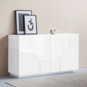 Sideboard 160x43cm 4 Fächer Küchenschrank Wohnzimmer Design Weiß Sein Katalog