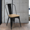 stuhl im industriestil design küche bar steel wood top light 