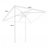 Ombrellone da giardino terrazzo in legno palo centrale 200x150cm Ormond Acquisto