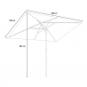 Sonnenschirm für Terrasse Garten zentrale Stange UV-Schutz 200x150cm Ormond Kauf