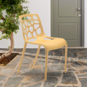 Chaise de salle à manger bar café en polypropylène anti-uv design moderne Gelateria 