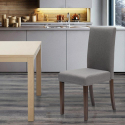 Sedia in legno imbottita stile henriksdal per cucina sala da pranzo Comfort Vendita