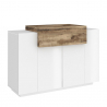 Moderne Küchen- und Wohnzimmerschrank weiß Holz Coro Bata Acero Angebot
