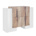 Design-Sideboard mit 6 Türen, 130cm, Eingang/Wohnzimmer, Modell Pillon Vaux, Akazie Angebot