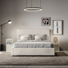 Mika weißes Kunstleder Design Doppelbett mit Stauraum 160x190cm Rabatte
