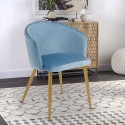Sedia cucina sala da pranzo camera da letto velluto gambe dorate Patogu Catalogo