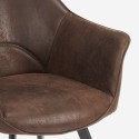 Vintage Kunstleder Sessel gepolstert Esszimmer Küche Stuhl Dohod Sales