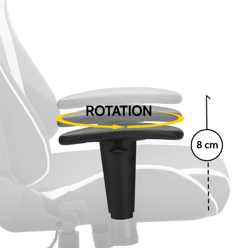 Sedia gaming ufficio ergonomica cuscini braccioli regolabile Adelaide