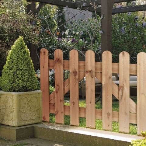 Cancello giardino 100x70cm in legno recinzione ingresso orto Mini Promozione