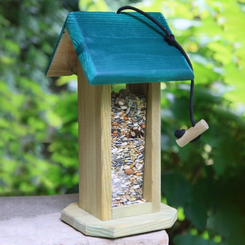 Futterhäuschen für Wildvögel im Freien aus Holz Lizzy