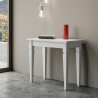 Console extensible 90x48-204cm table à manger blanche Impero Small Promotion