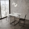 Consolle allungabile tavolo 90x45-90cm bianco moderno Nordica Libra Saldi
