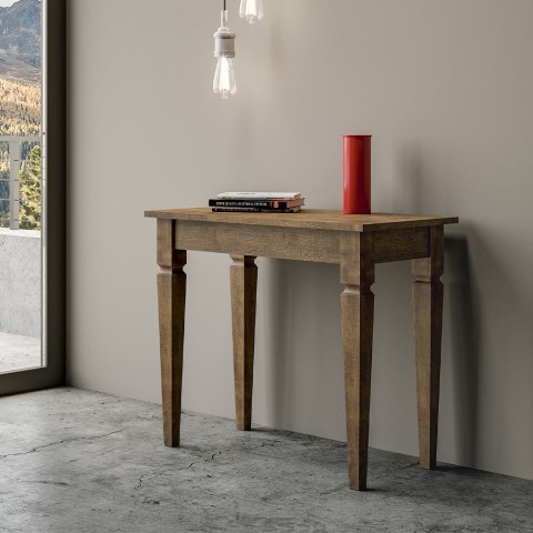 Consolle allungabile 90x48-204cm legno tavolo da pranzo Impero Small Noix Promozione