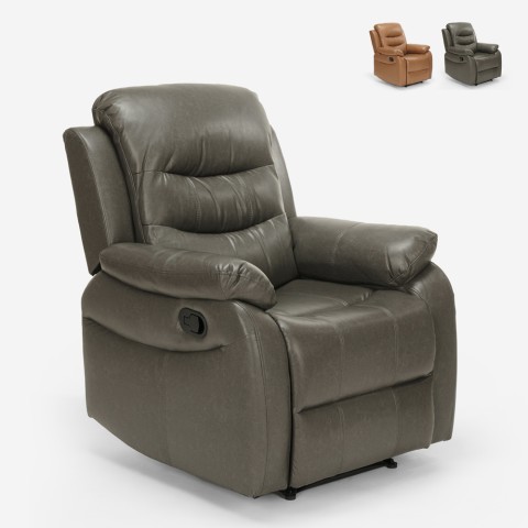 Fauteuil relax inclinable avec repose-pieds salon Panama Lux Promotion