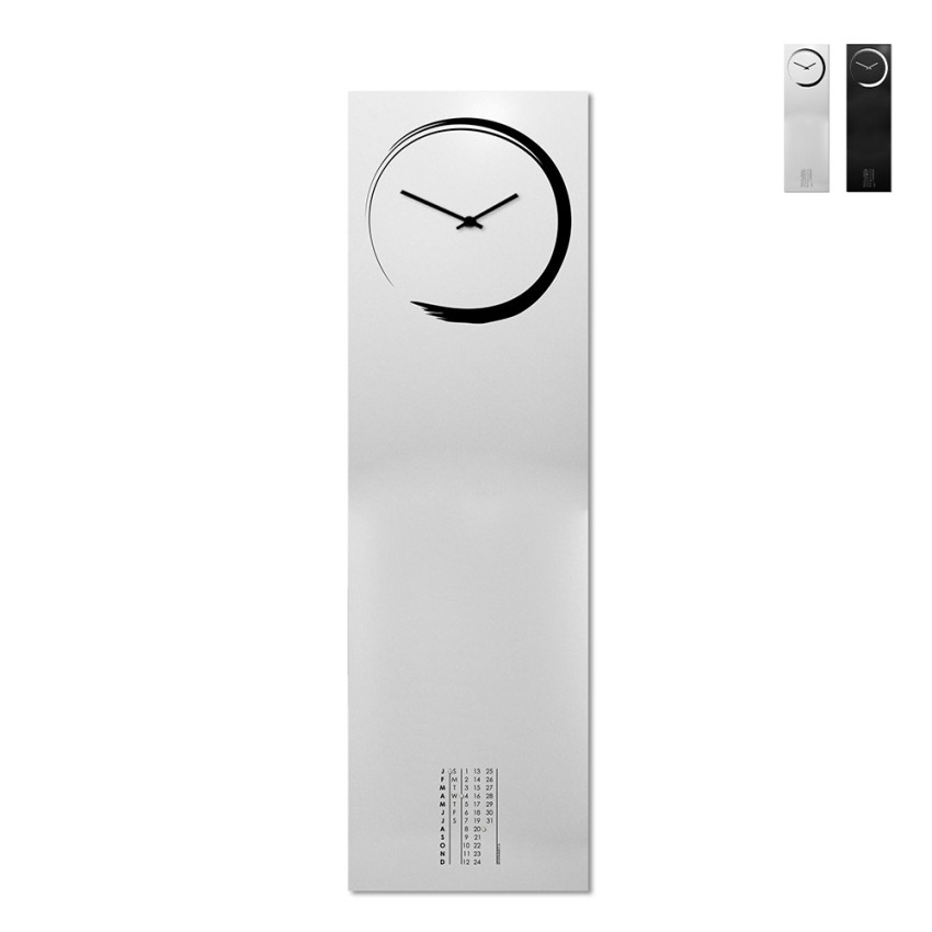 Orologio da parete verticale lavagna magnetica calendario design S-Enso Stock Orologio da parete verticale lavagna magnetica calendario design S-Enso Stock