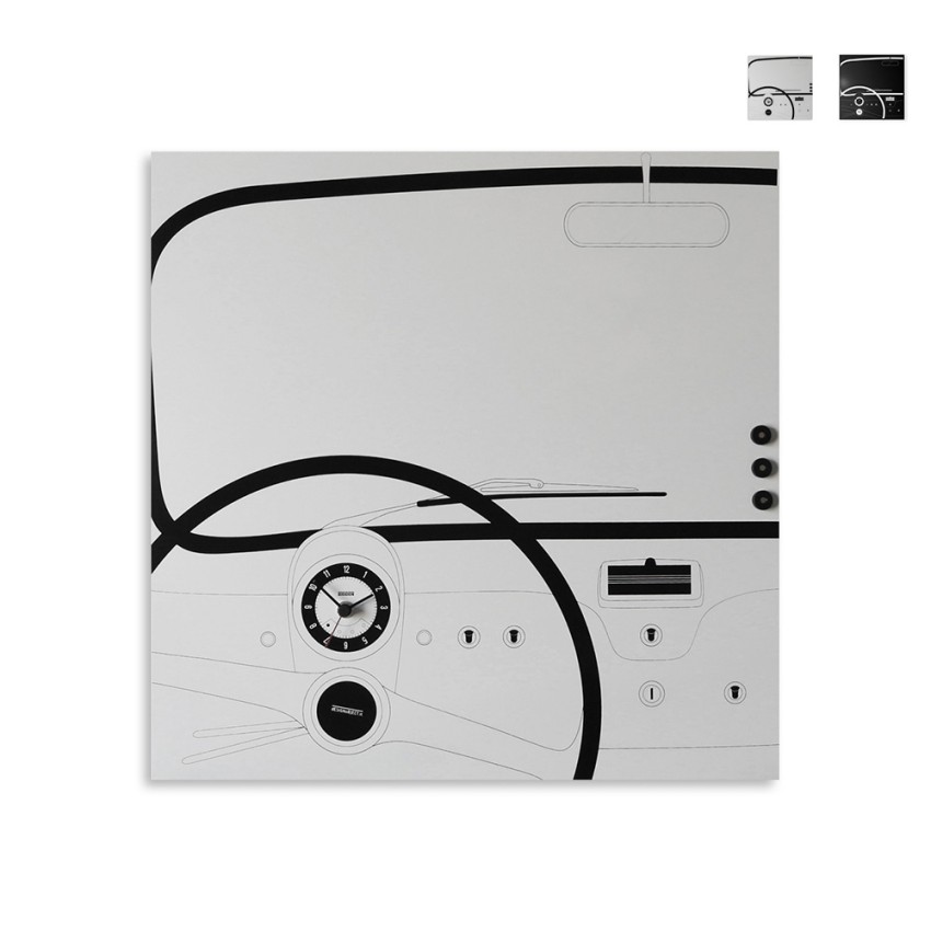 Magnetische Wandtafel-Uhr mit Schlüsselanhänger, modernes Design Cinquino Aktion Magnetische Wandtafel-Uhr mit Schlüsselanhänger, modernes Design Cinquino Aktion