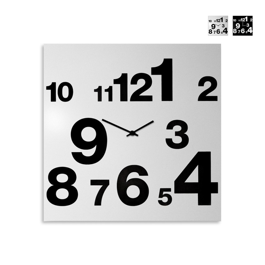 Horloge murale 50x50cm design moderne abstrait minimal Numbers Promotion Horloge murale 50x50cm design moderne abstrait minimal Numbers Promotion