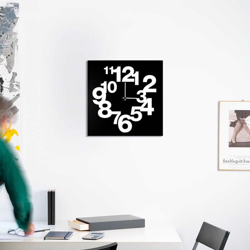 Horloge murale design moderne 50x50cm grands chiffres Numbers Circle Promotion Horloge murale design moderne 50x50cm grands chiffres Numbers Circle Promotion