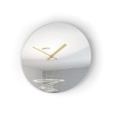 Wandspiegel Uhr modernes Design rund gold Elegance Sales