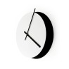 Eclissi schwarz weiß rund minimal modernes Design Wanduhr Rabatte