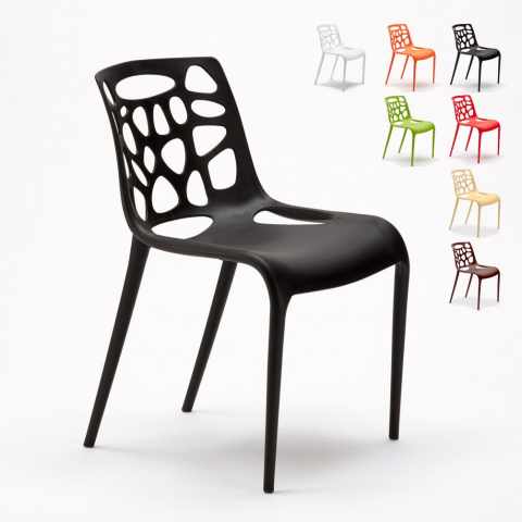 Stühle Polypropylen Modernes Design Küche Garten Terrasse Gelateria