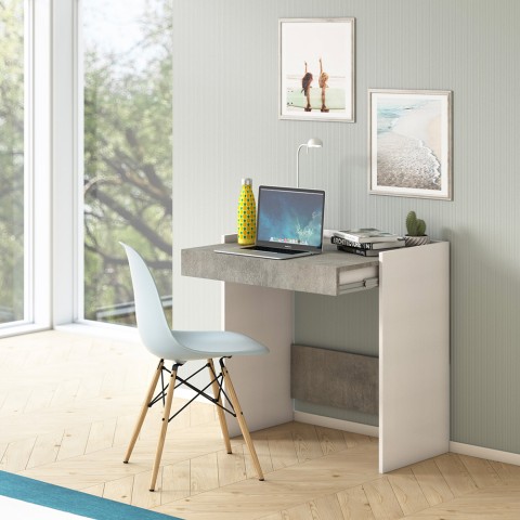 Scrivania smartworking 80x40 casa ufficio cassetto moderno Home Desk Promozione